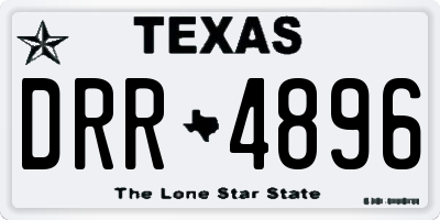 TX license plate DRR4896