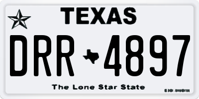 TX license plate DRR4897