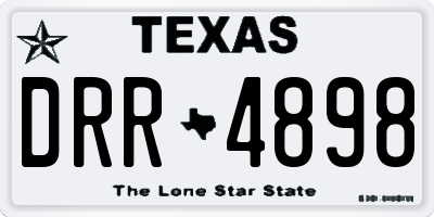 TX license plate DRR4898
