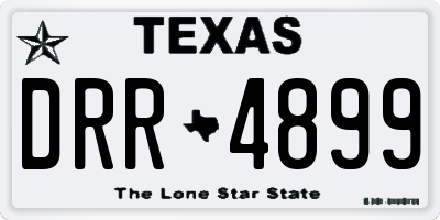 TX license plate DRR4899