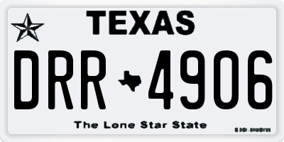 TX license plate DRR4906