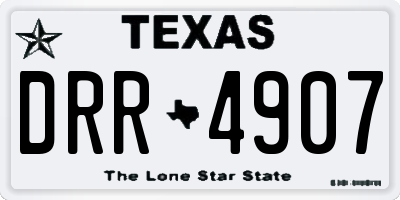 TX license plate DRR4907
