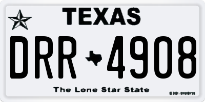 TX license plate DRR4908