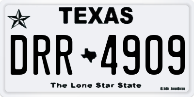 TX license plate DRR4909