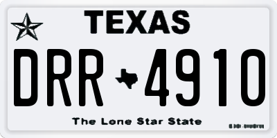 TX license plate DRR4910