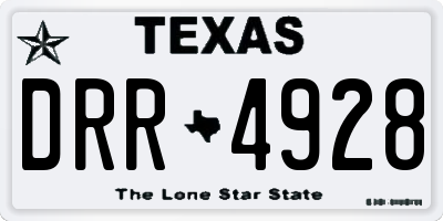 TX license plate DRR4928