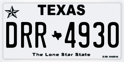TX license plate DRR4930