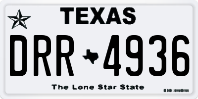 TX license plate DRR4936
