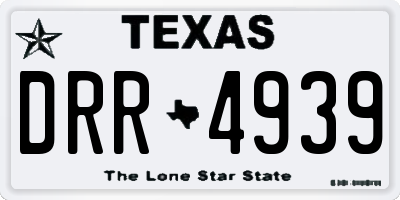 TX license plate DRR4939