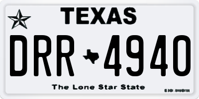 TX license plate DRR4940