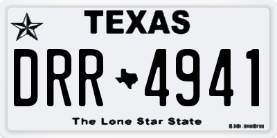 TX license plate DRR4941