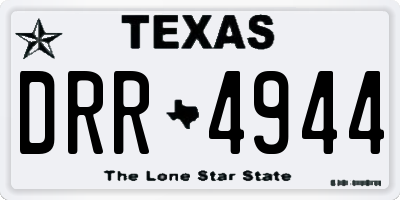 TX license plate DRR4944