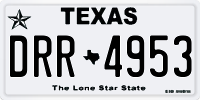 TX license plate DRR4953