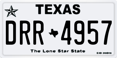 TX license plate DRR4957