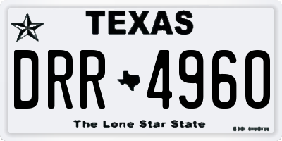 TX license plate DRR4960