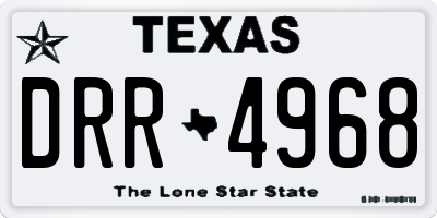 TX license plate DRR4968