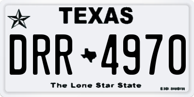 TX license plate DRR4970