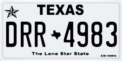 TX license plate DRR4983