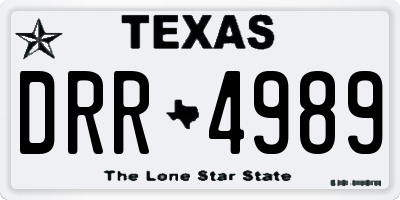 TX license plate DRR4989