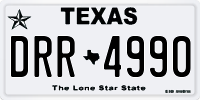 TX license plate DRR4990