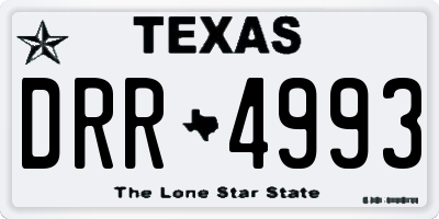 TX license plate DRR4993
