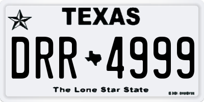 TX license plate DRR4999