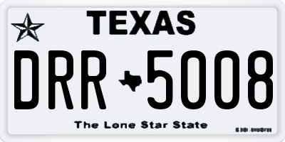 TX license plate DRR5008