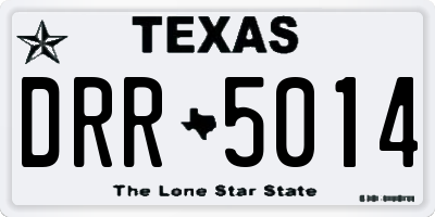 TX license plate DRR5014