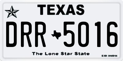 TX license plate DRR5016