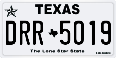 TX license plate DRR5019