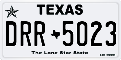 TX license plate DRR5023