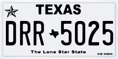 TX license plate DRR5025