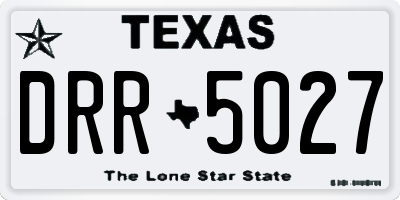 TX license plate DRR5027