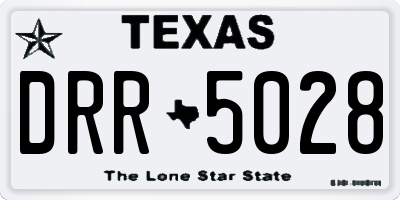 TX license plate DRR5028