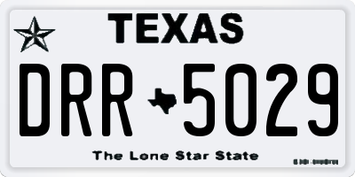 TX license plate DRR5029