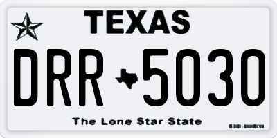 TX license plate DRR5030