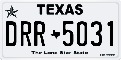 TX license plate DRR5031