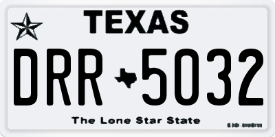 TX license plate DRR5032