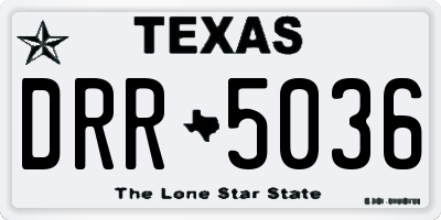 TX license plate DRR5036