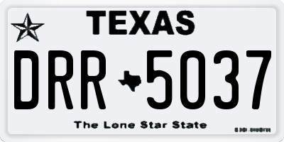 TX license plate DRR5037
