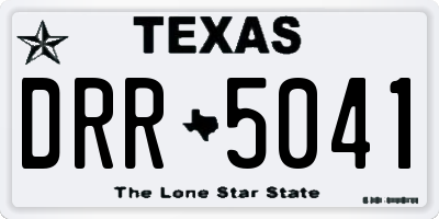 TX license plate DRR5041