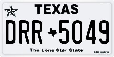 TX license plate DRR5049