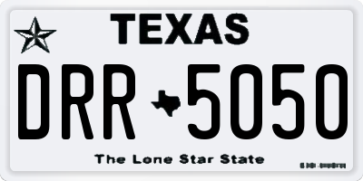 TX license plate DRR5050