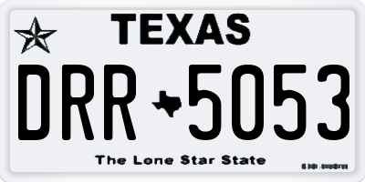 TX license plate DRR5053