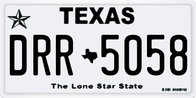 TX license plate DRR5058