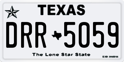 TX license plate DRR5059