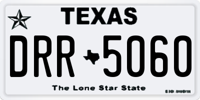 TX license plate DRR5060