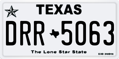 TX license plate DRR5063