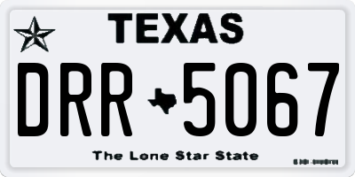 TX license plate DRR5067