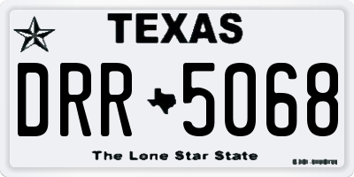 TX license plate DRR5068